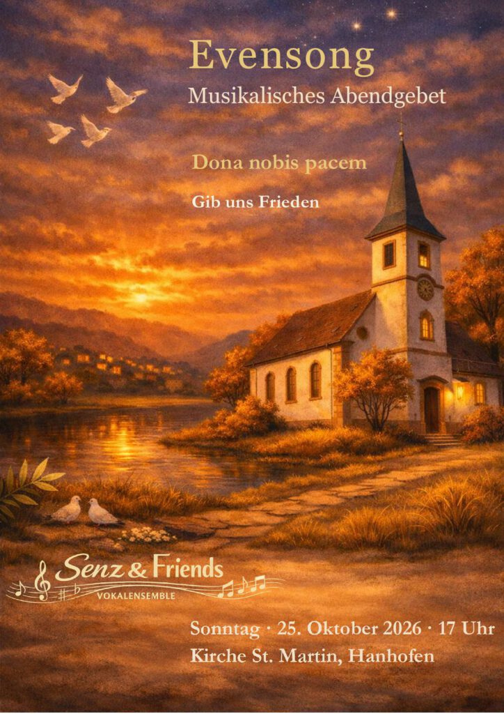 Evensong: Musikalisches Abendgebet am 25. Oktober 2026 in Hanhofen